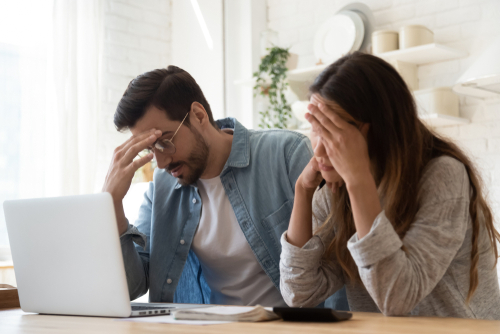 Stressed Couple Seeking Mortgage